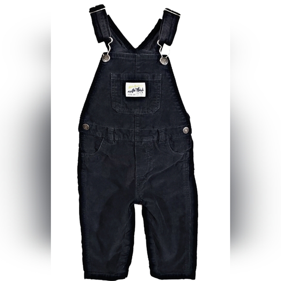 Carter's Bottoms Carters Boys Black Corduroy Overalls Size 8months